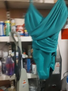 Teal Draped Wrap-Front Women’s Dress